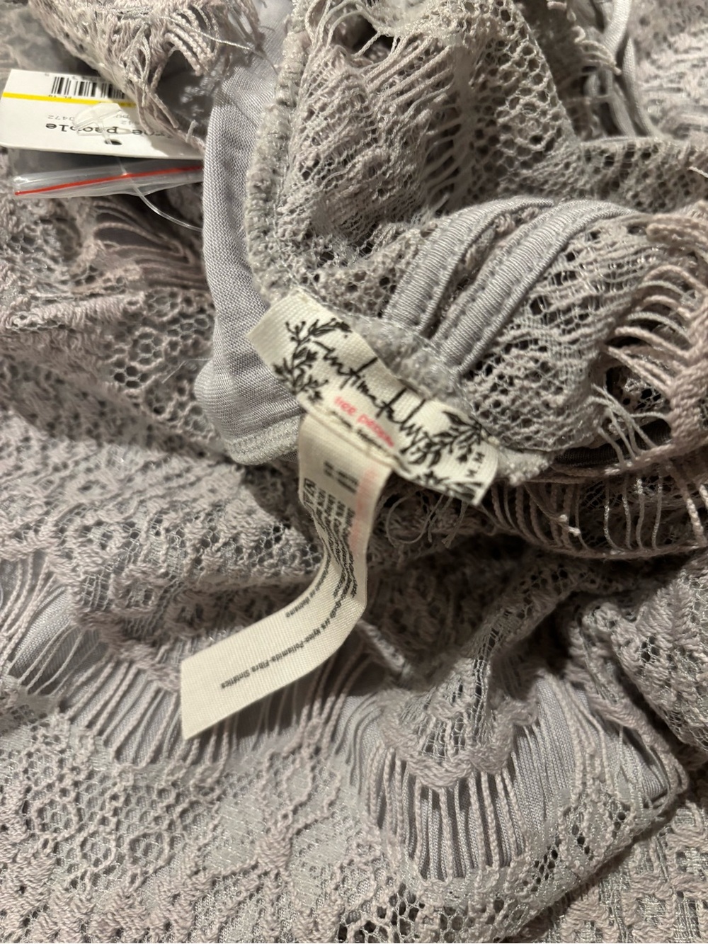 New Intimately Free People She’s Got It Lace Mini Dress - Dusk - Light Blue/Gray - Picture 8 of 10